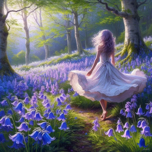 麗しき春の森（油絵風）