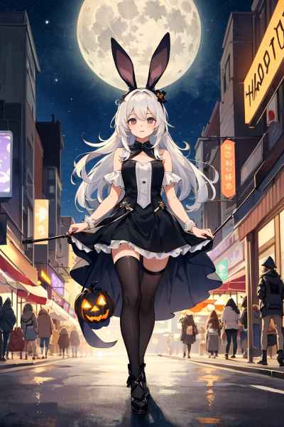 うさ耳の少女はハロウィンへとでかけます