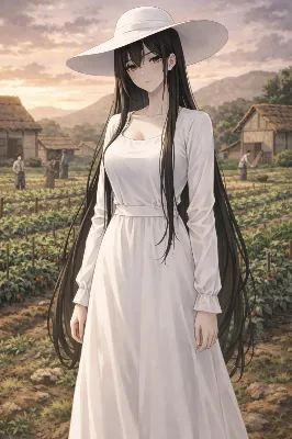 夕暮れ畑の白い記憶