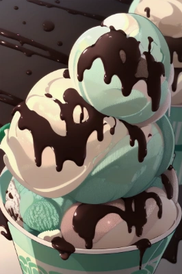 チョコミントアイス