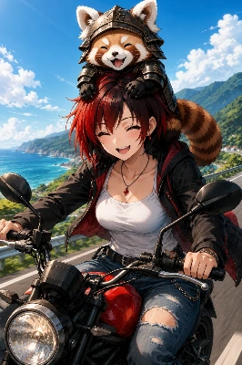 火喰いライダーと甲冑パンダ