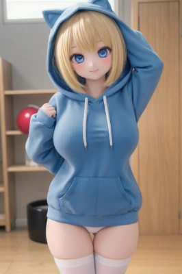 猫パーカー娘さん