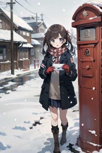 手紙を出す(出した)のを見られて…