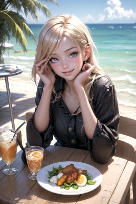 cafe terrace on the beach