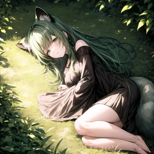 緑のたぬきのお姉さん