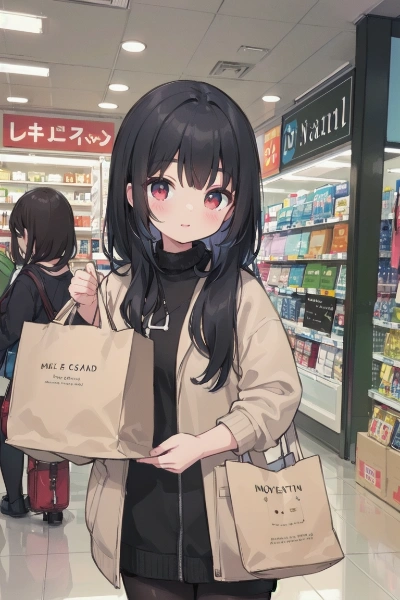 買物中の女の子