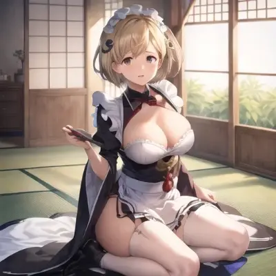 ハレンチドスケベ和服メイドジータちゃんを生成してみた