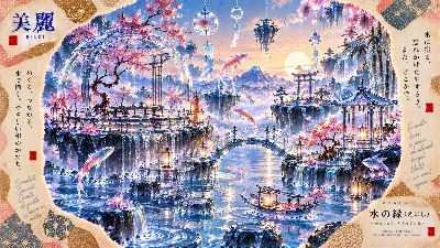 水の縁に咲く幻想桜の物語