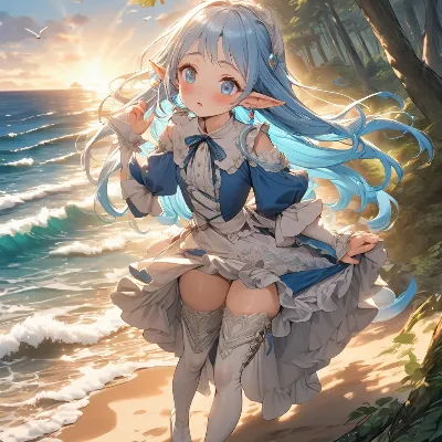 朝の海