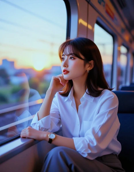 電車の窓に映るもうひとりの私 - Another me reflected in the train window