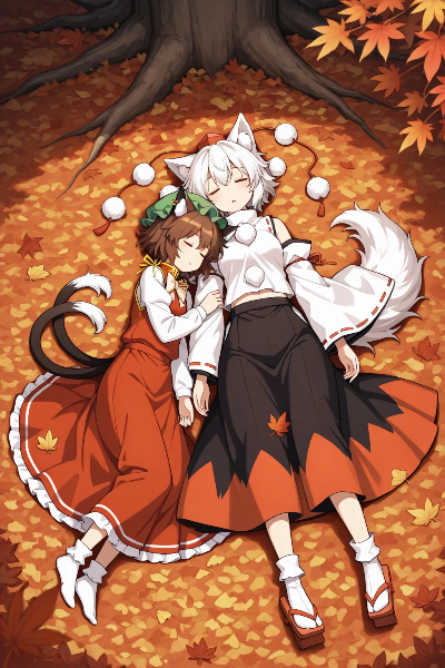 凶兆の黒猫と白狼