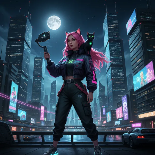 ネオン街の猫耳ストリーマー冒険記