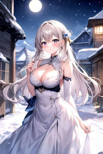 雪女さんと夜街デート