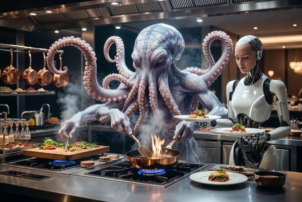 宇宙人とアンドロイドが経営する一つ星の洋食レストラン