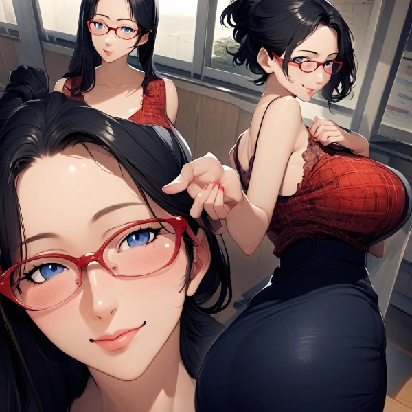 えい！振り向きざまの中指一本拳！。痛かった？♥