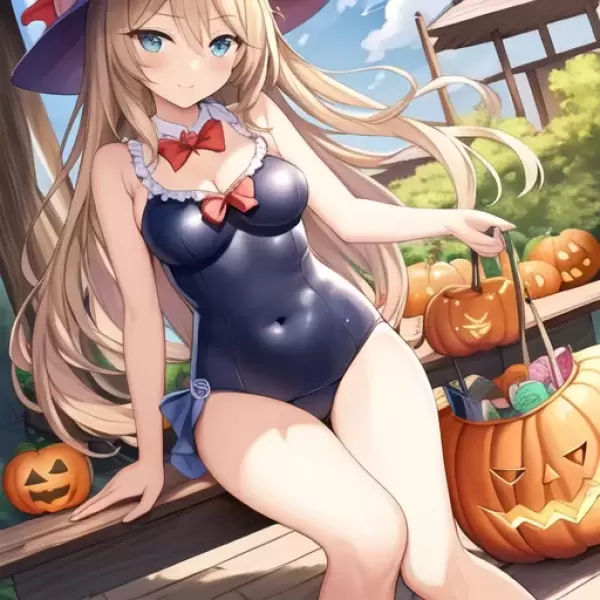 スク水少女とかぼちゃ