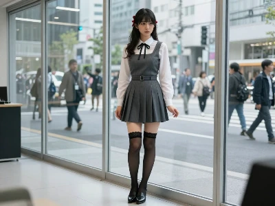 【４枚】制服の老舗、椿本縫製のオフィスで働く看板娘