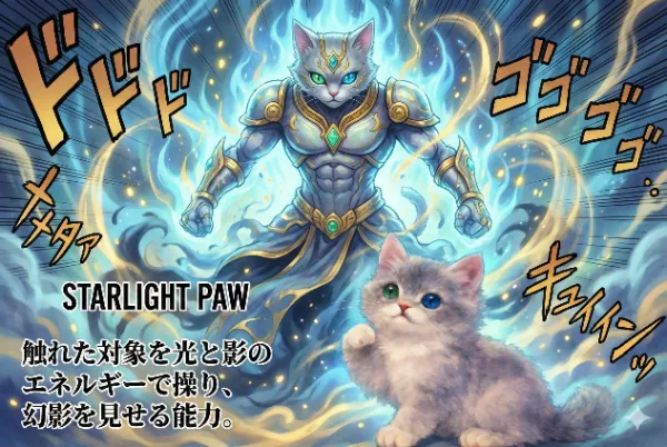 星光の猫戦士と子猫の絆