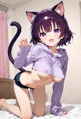 へそ出しパーカー