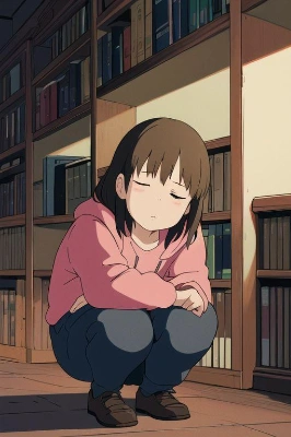 誰も居ない図書室は眠くなる