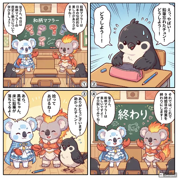 トナトちゃんとフラムちゃんが和柄マフラーについて教える！