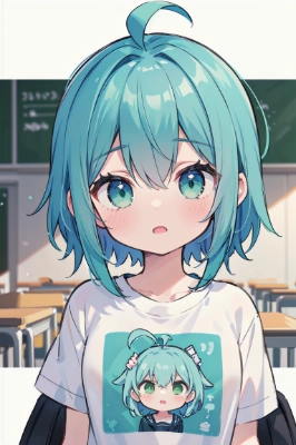 水色髪のロリ