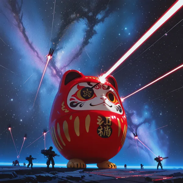 銀河を駆ける巨大ダルマの反撃