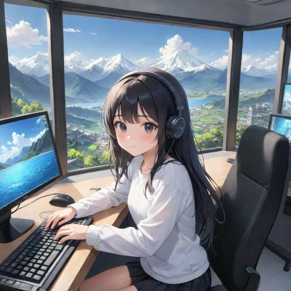 山頂の少女とデジタル監視の日常