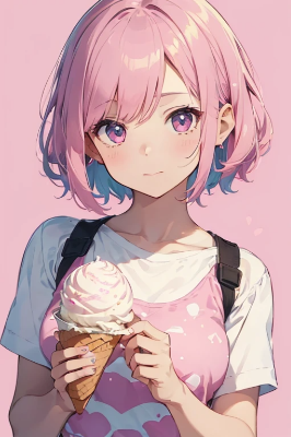 ピンク髪