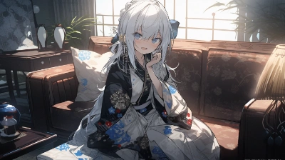 ソファで休憩