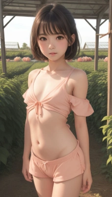 桃農園の女の子