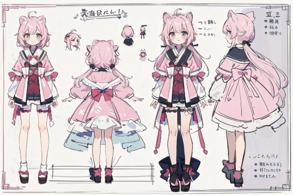 久しぶりにキャラクターシート風イラストを作りたくなった