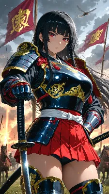 鬼旗のもと、紅眼の女将軍が剣を振るう