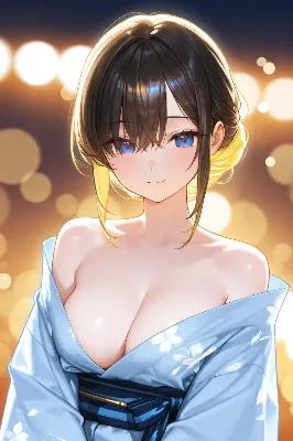 夜祭りの優雅な微笑み