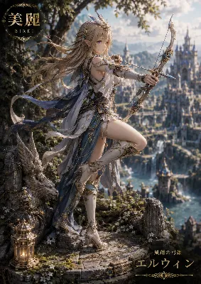 風翔の弓姫が守る天空の古城