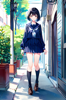 制服姿の男の子