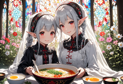 銀髪エルフのラーメンタイム