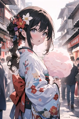 お祭りの屋台で・・