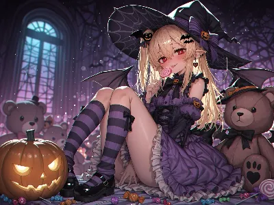 月夜の甘い魔女