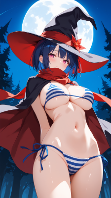 青髪魔女ちゃん(ショートヘア)