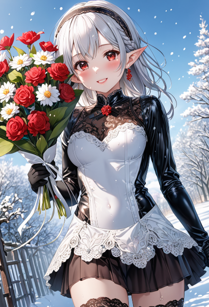 雪の森で贈る恋の花束