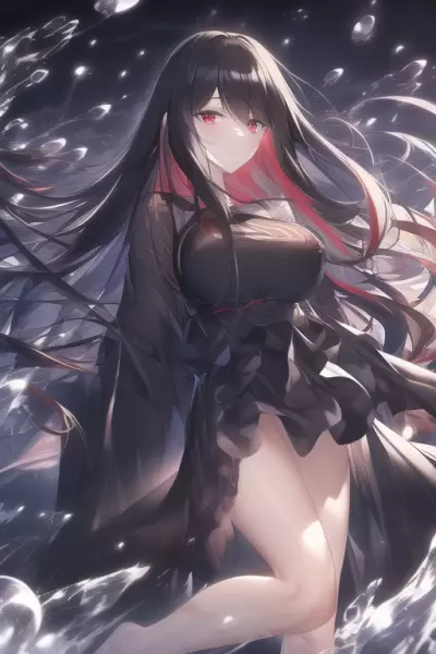 黒髪ドレスお姉さん2