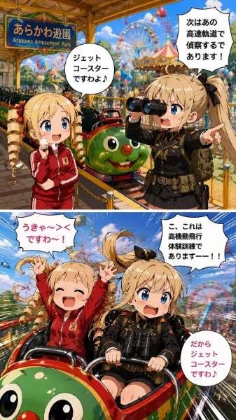 ちんまい少尉の遊園地偵察任務！