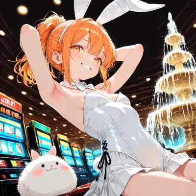 バニー少女と毛玉