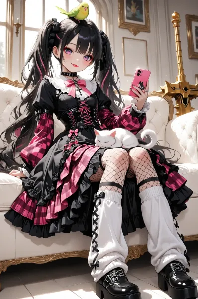 よそのお題「インコと猫」