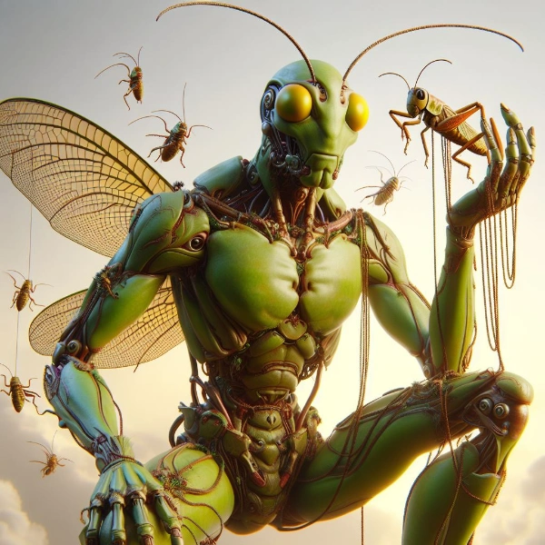 バッタの擬人化