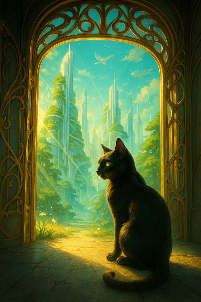 黒猫が覗く夢幻の都市