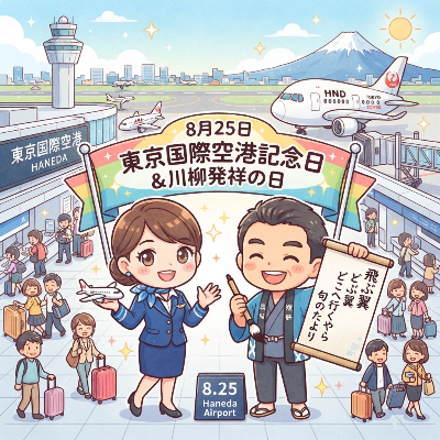 8/25 川柳発祥の日・東京国際空港記念日
