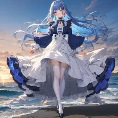 早朝の砂浜