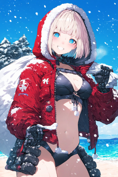 真夏の雪海とサイボーグサンタ赤ずきん